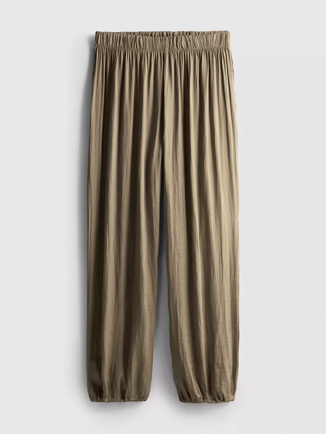 The edit cuffed satin pants