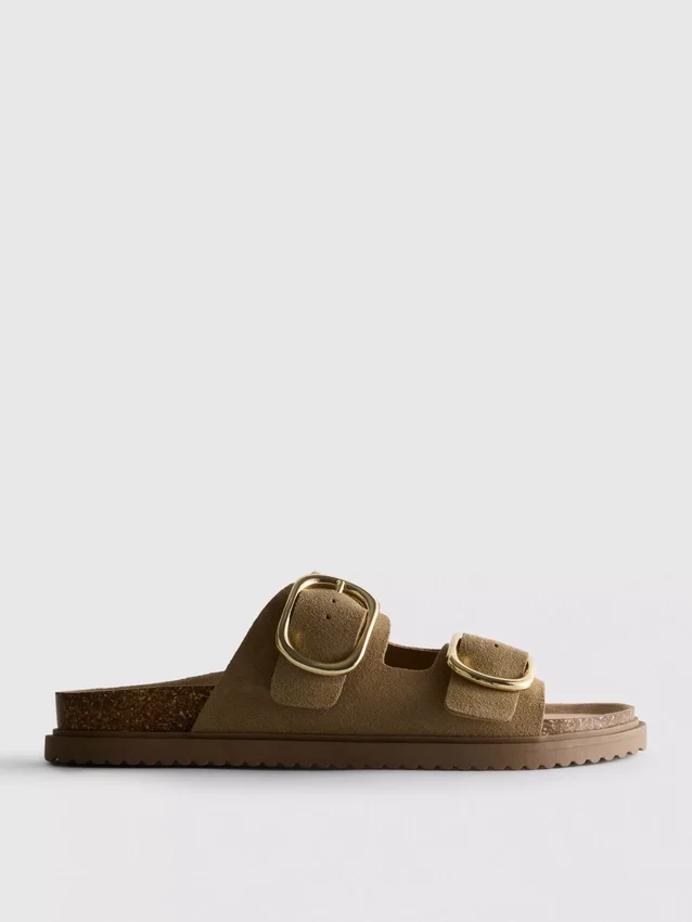 The edit double buckle-strap sandals