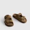 The edit double buckle-strap sandals