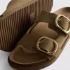 The edit double buckle-strap sandals