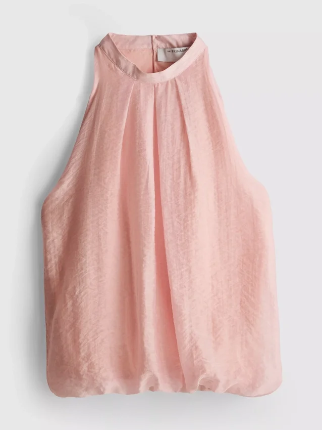 The edit draped halter-neck air flow blouse