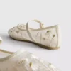 The edit embroidered ballet flats