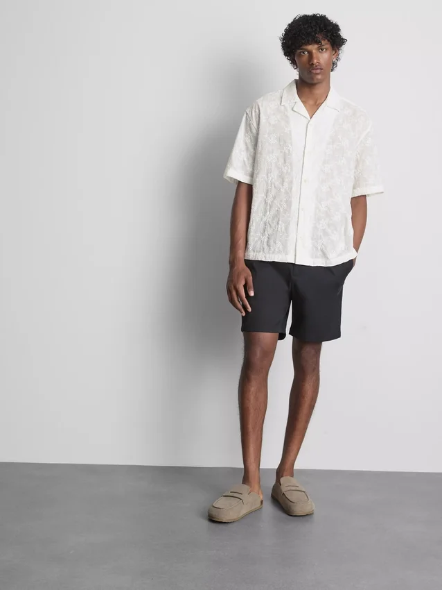 The edit embroidered cotton short sleeve shirt