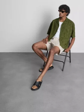 The edit embroidered cotton short sleeve shirt