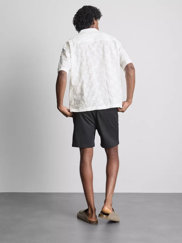 The edit embroidered cotton short sleeve shirt