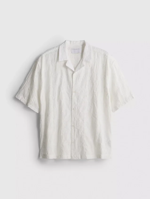 The edit embroidered cotton short sleeve shirt