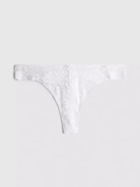 The edit floral lace thong
