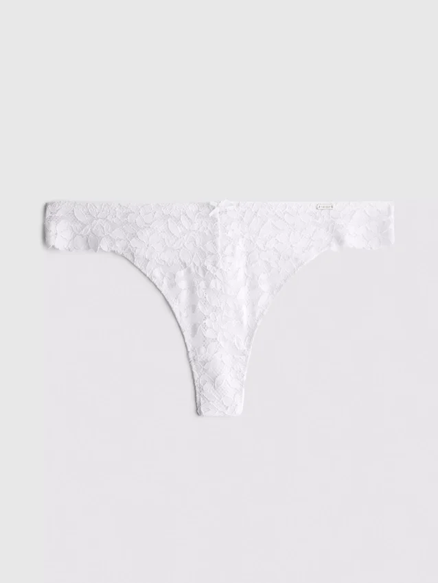 The edit floral lace thong