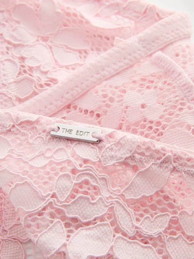 The edit floral lace thong
