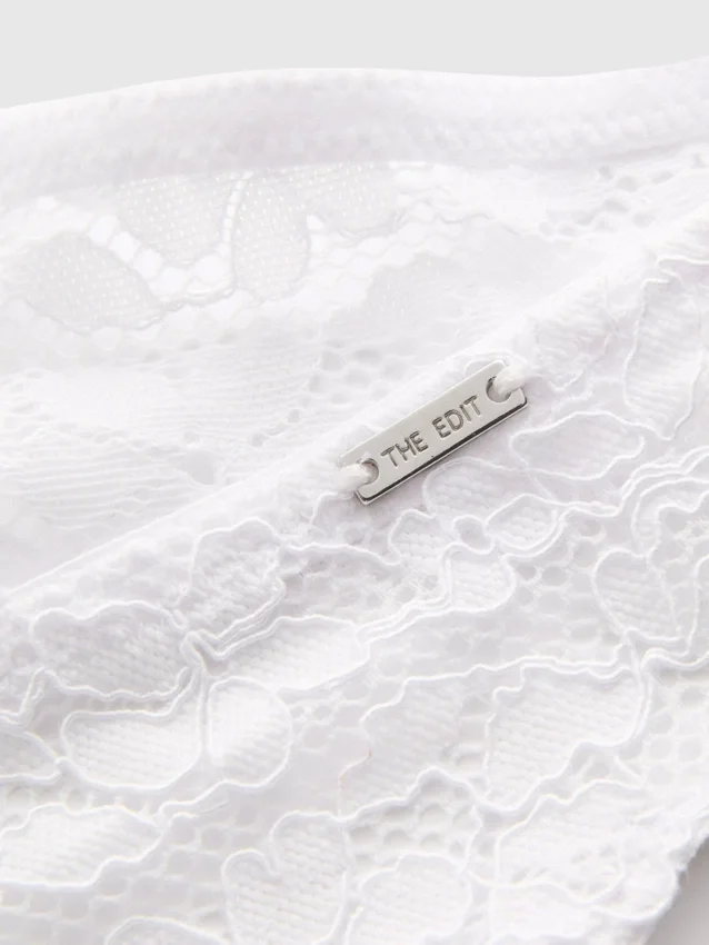 The edit floral lace thong