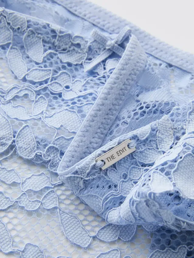 The edit floral lace thong