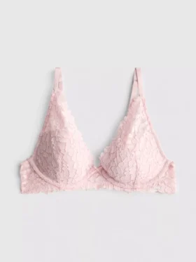 The edit high apex floral lace bra
