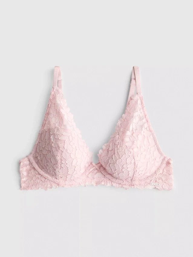 The edit high apex floral lace bra