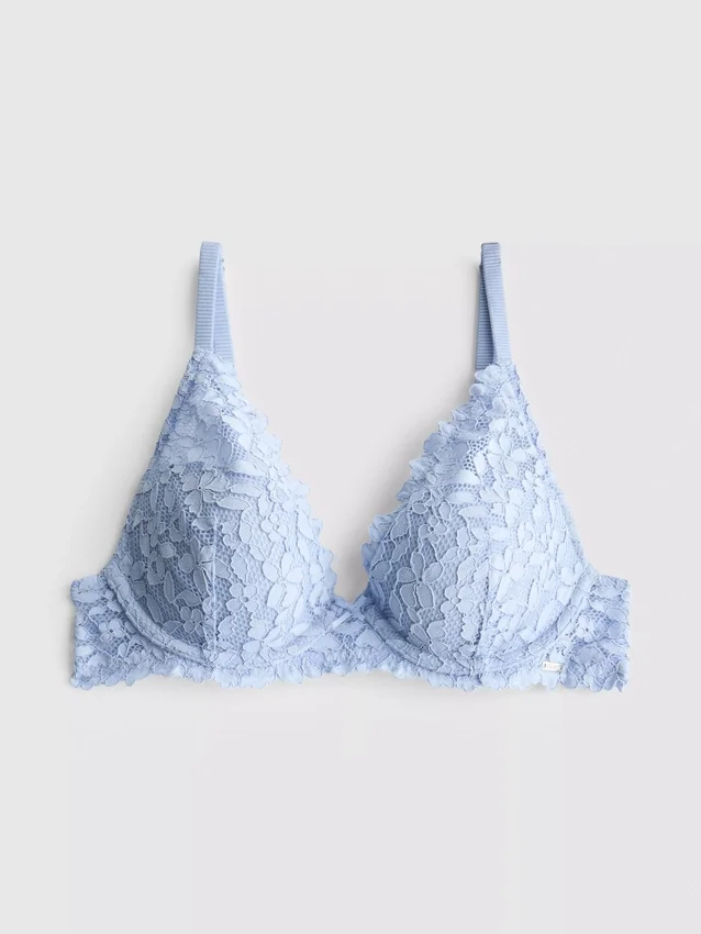 The edit high apex floral lace bra