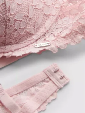 The edit high apex floral lace bra