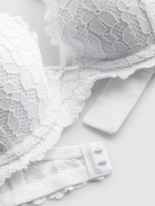 The edit high apex floral lace bra