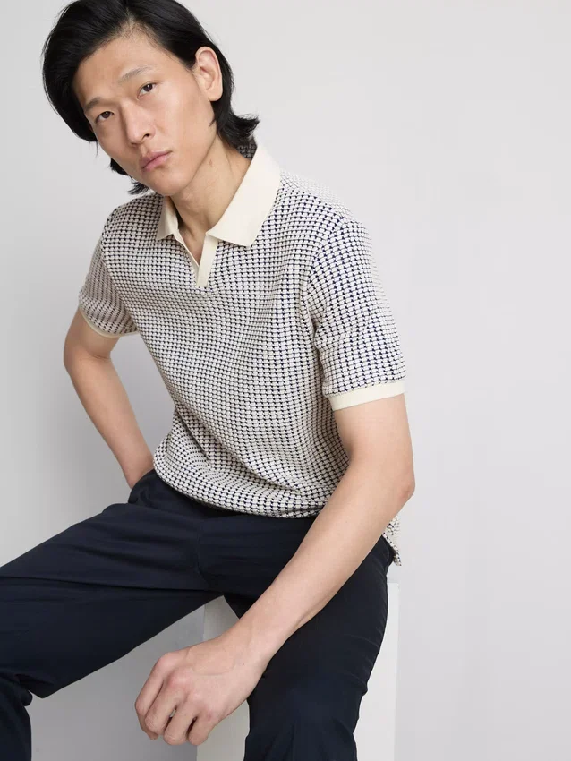 The edit jacquard polo shirt