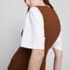 The edit knitted button-through tank top