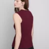 The edit knitted button-through tank top