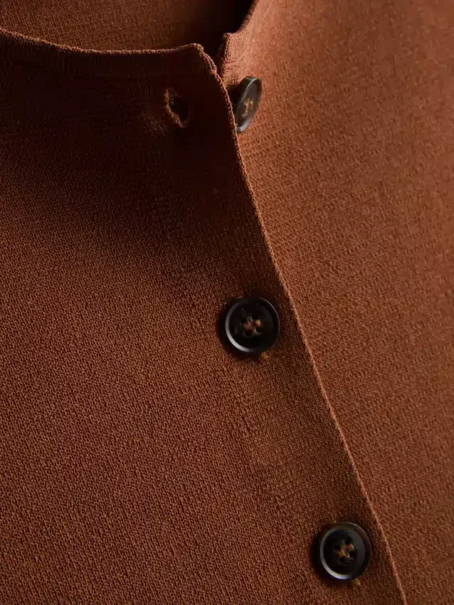 The edit knitted button-through tank top