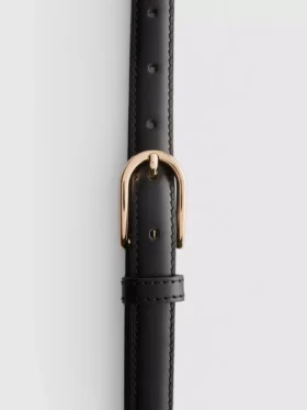 The edit leather skinny belt
