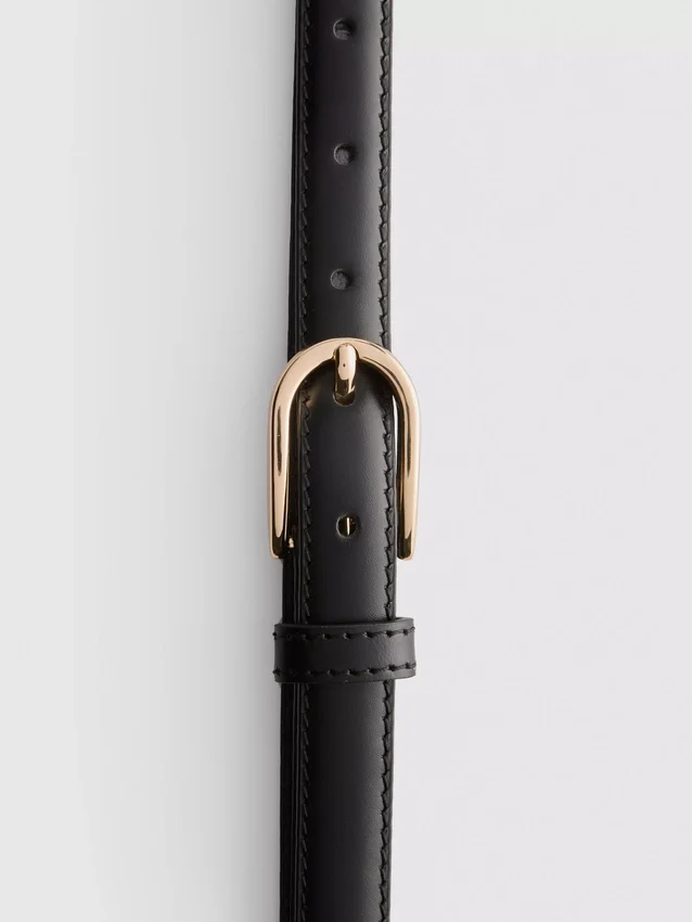 The edit leather skinny belt