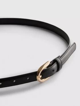 The edit leather skinny belt