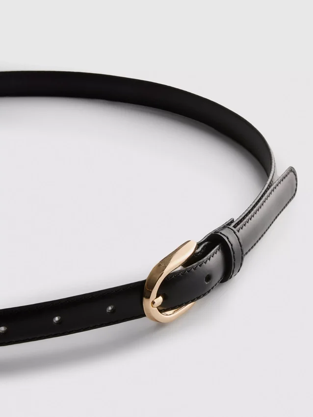 The edit leather skinny belt