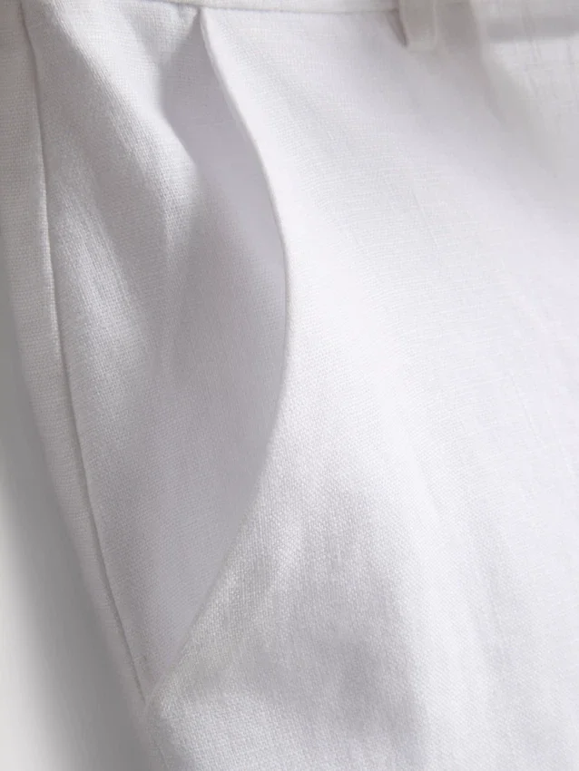 The edit linen classic shorts