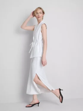 The edit linen maxi skirt
