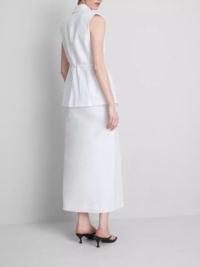 The edit linen maxi skirt