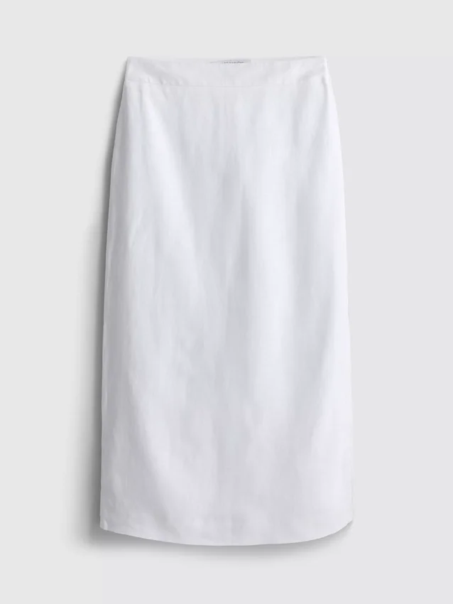The edit linen maxi skirt