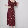 The edit linen puff-sleeve midi dress