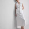 The edit linen tie-detail vest