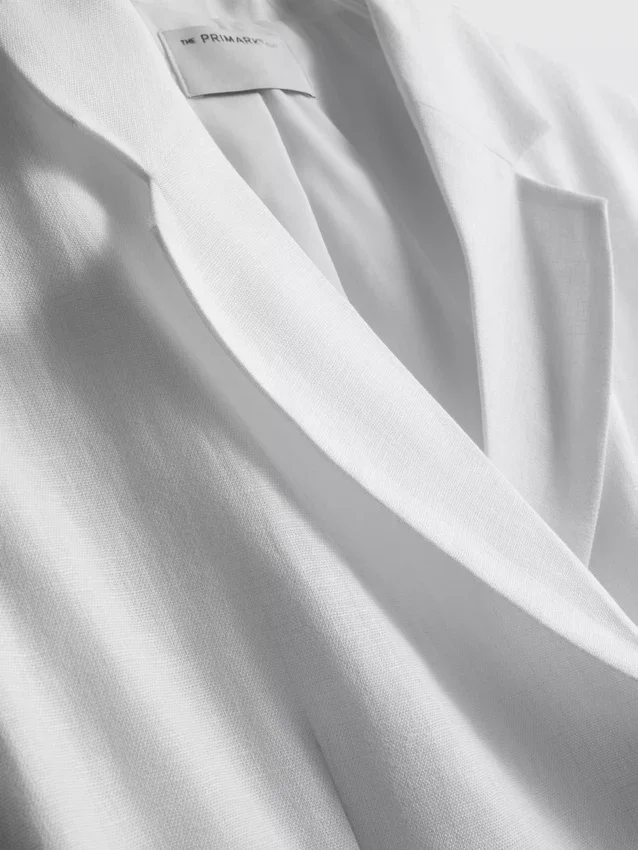 The edit linen tie-detail vest