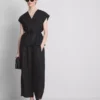 The edit linen v-neck wrap top