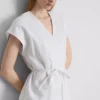 The edit linen v-neck wrap top