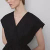 The edit linen v-neck wrap top