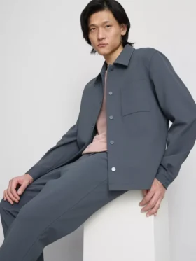 The edit pique collared jacket