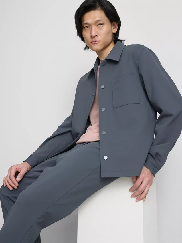 The edit pique collared jacket