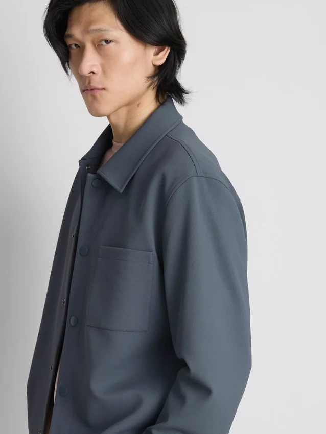 The edit pique collared jacket