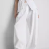 The edit pleated linen wide-leg pants