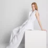 The edit pleated linen wide-leg pants