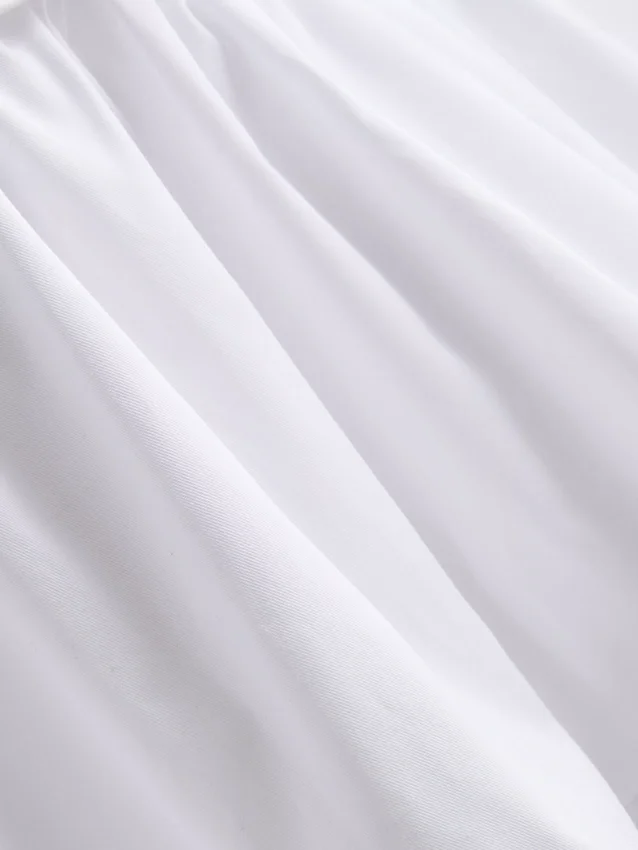 The edit poplin shirred v-neck top