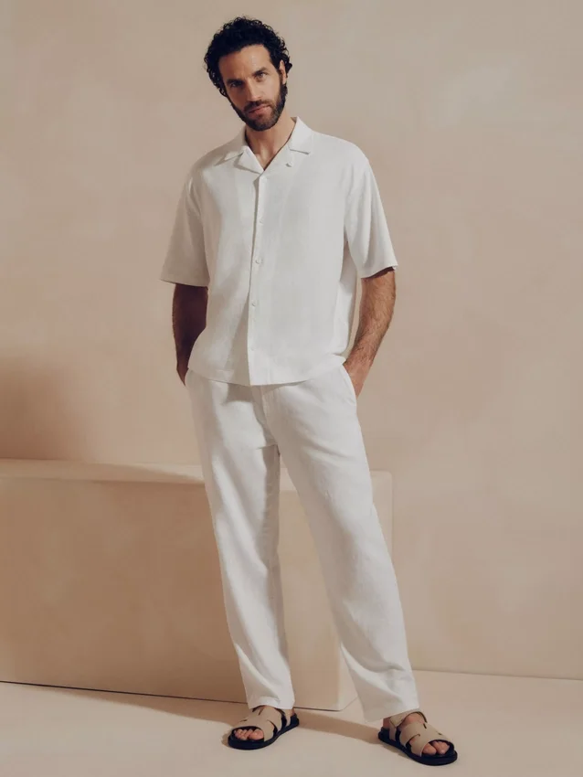 The edit relaxed linen blend shirt
