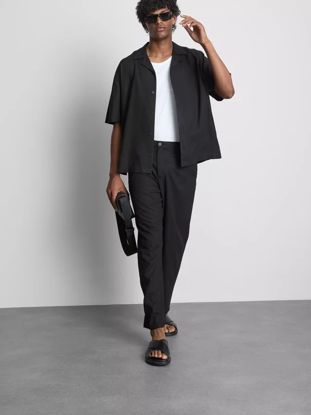 The edit relaxed linen blend shirt