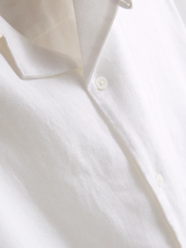 The edit relaxed linen blend shirt