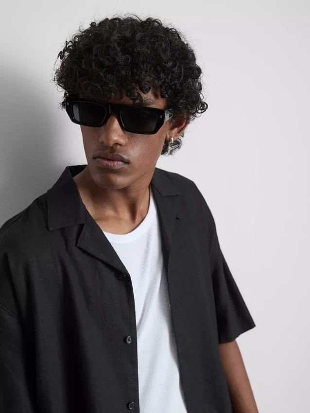 The edit relaxed linen blend shirt