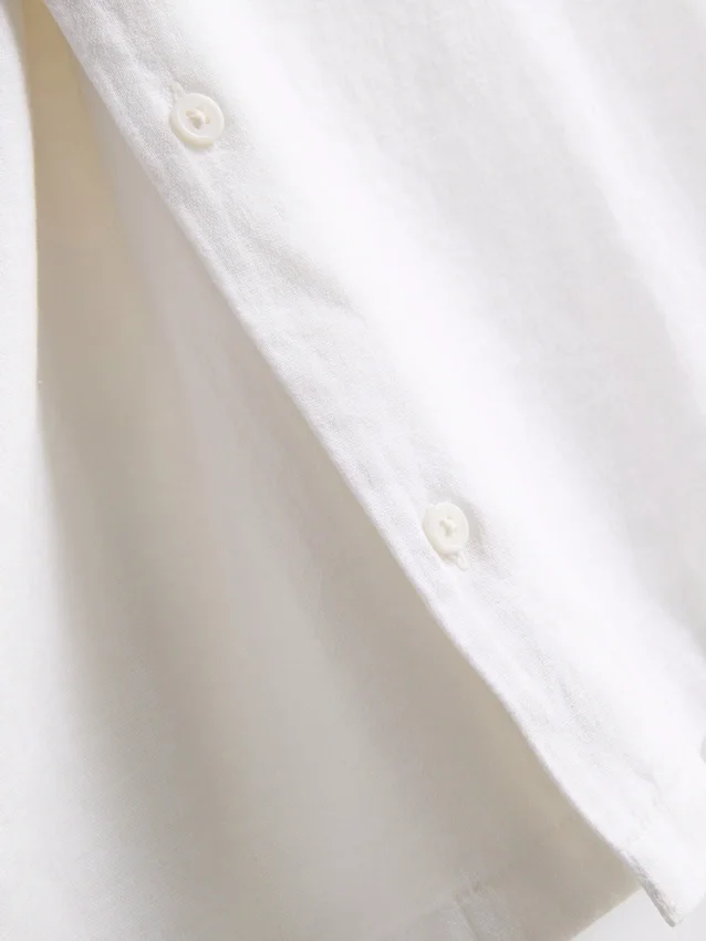 The edit relaxed linen blend shirt
