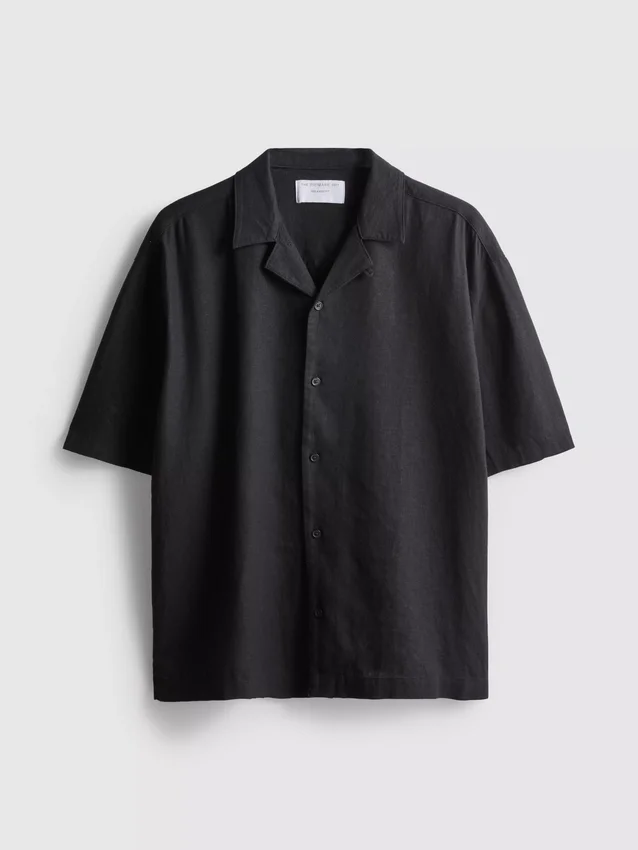 The edit relaxed linen blend shirt